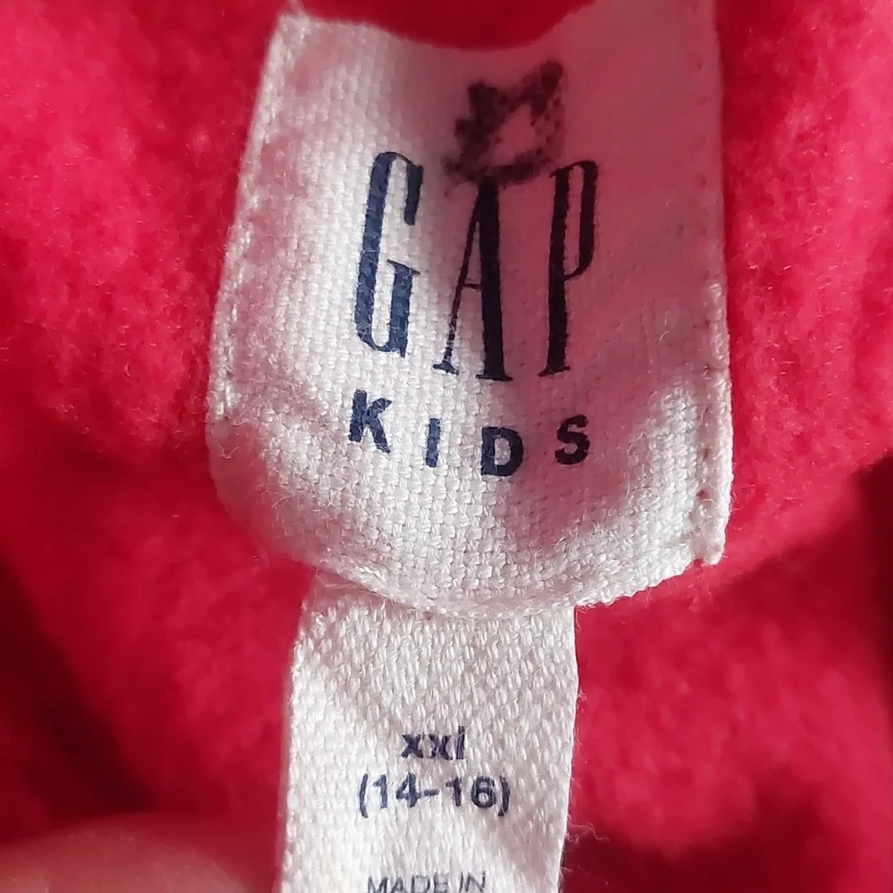 Gap Sweatshirt youth boys Logo hoodie red size XXL 14/16‎